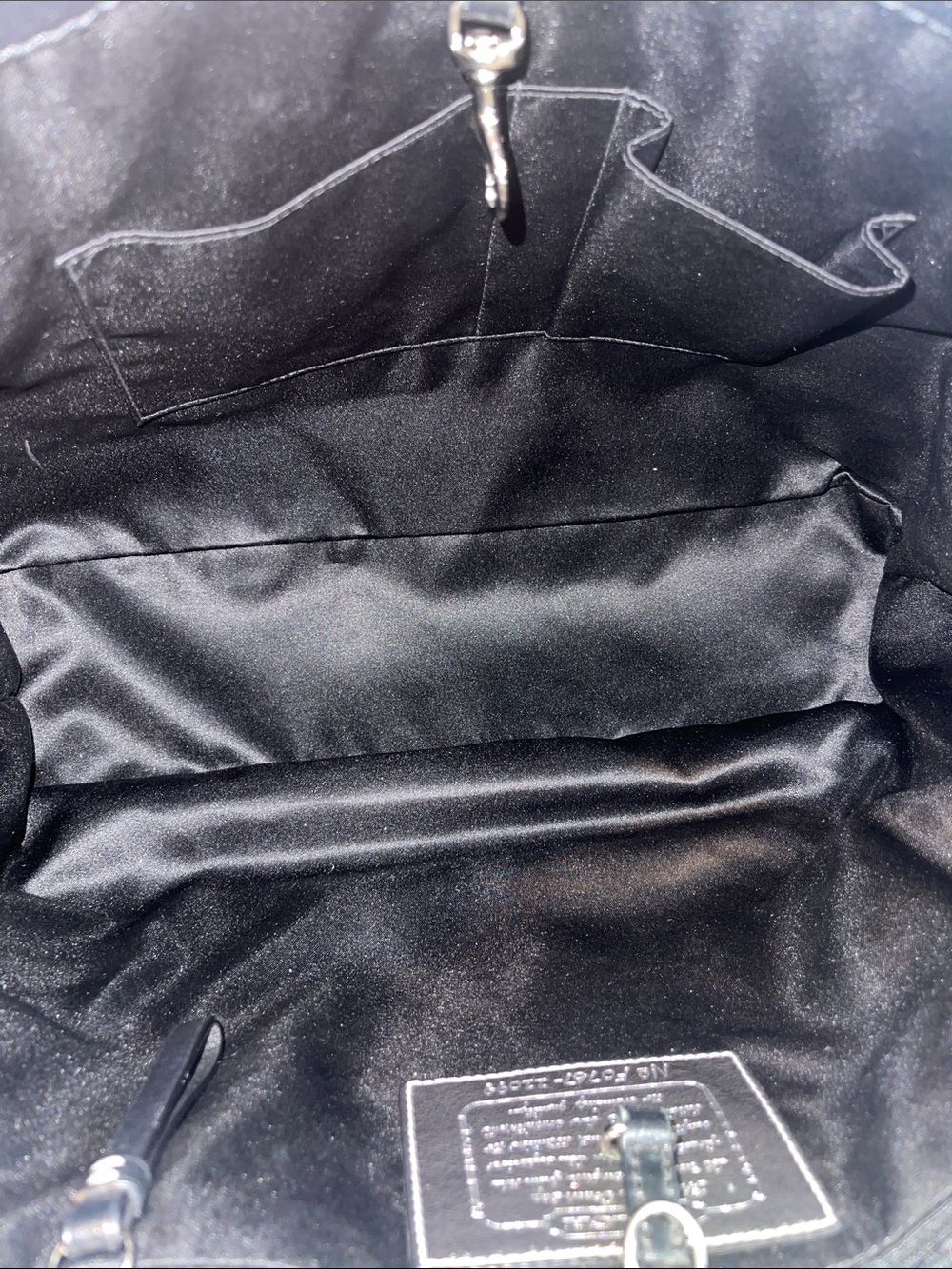 Coach F0767-11099 Signature Tote Black Jacquard Silver Metallic Shoulder Bag - Picture 8 of 11